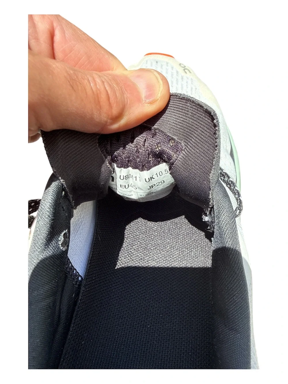 On Running Men’s White Cloudmonster, Melon Green & Black CloudTech-Style - Picture 5 of 5